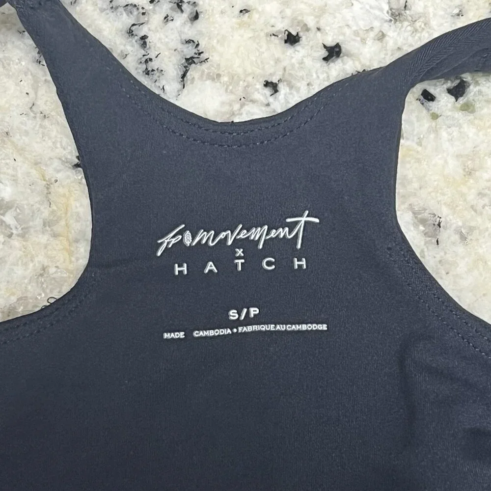 NWT $68 Free People X Hatch Maternity Bra Small Black Never Better Square Neck